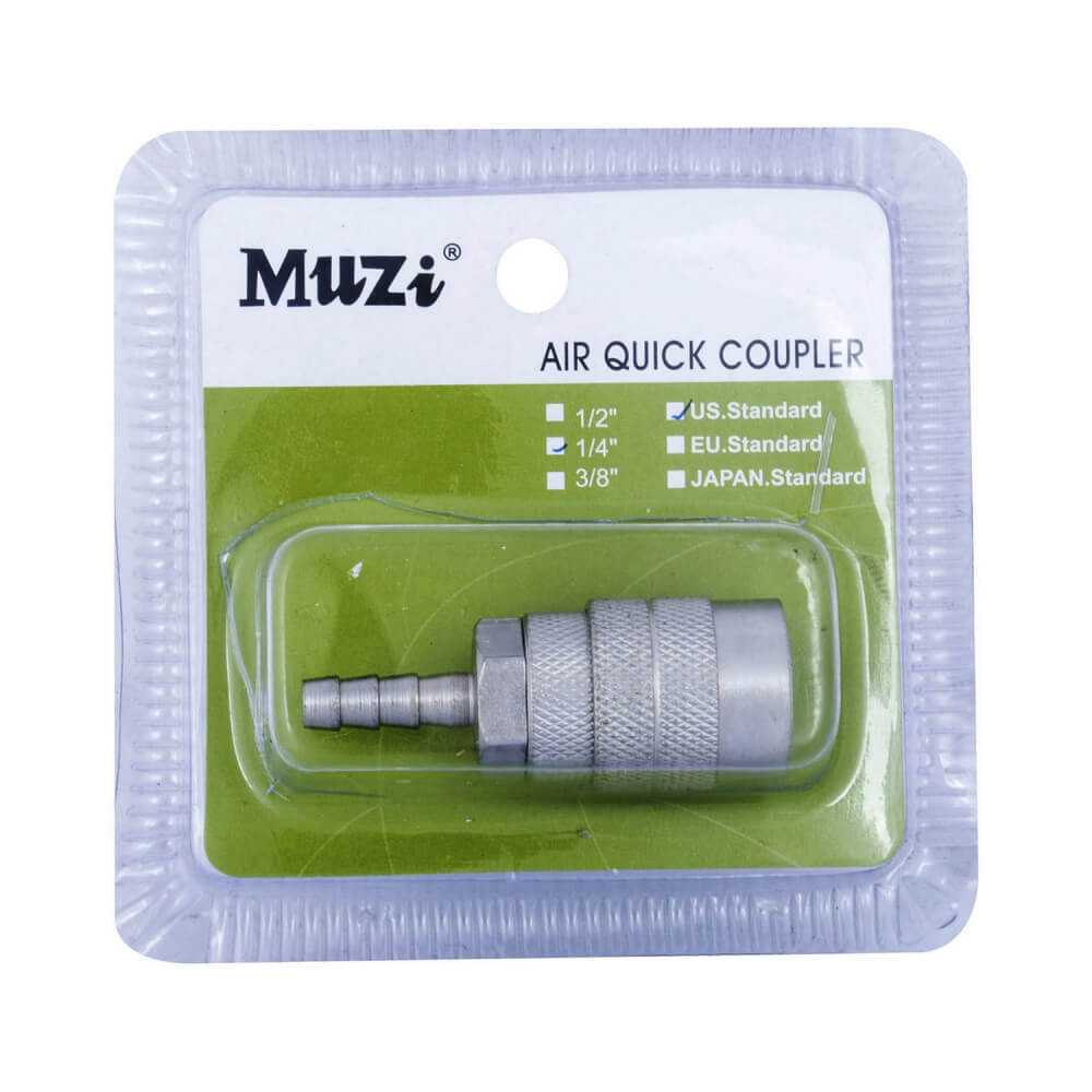 Acople Rápido Hembra 1/4" Para manguera USH20 Muzi MI-MUZ-044108 - Imagen 3
