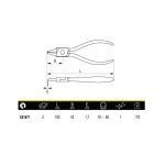 Alicate Punta Curva Para Anillos Interiores 19-60mmIrimo 621671