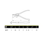 Alicate Recto Para Anillos Exteriores 19-60mm Irimo 621771