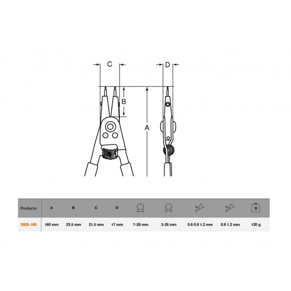 Alicate Reversibles 160 MM Bahco 2928-160 - Imagen 8