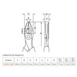 Alicate UNIVERSAL BICOLOR 6" Bahco 2678 G-160