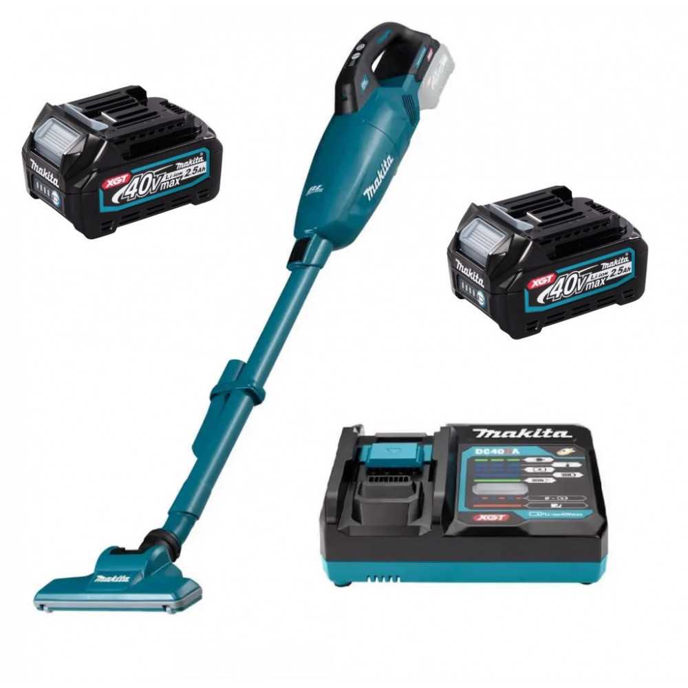 Aspiradora Inalámbrica 40V 730ml + Baterías + Cargador Makita CL001GD202 - Imagen 2