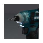 Atornillador de Impacto Inalámbrico 1/4" 12V + 2 baterías 2.0 Ah + cargador rápido Makita TD111DSAE