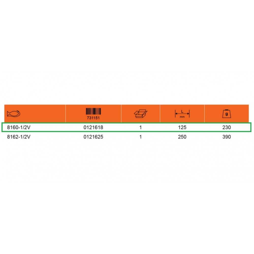 Barra Extensión Aislada 1/2" 1000 V Bahco 8160-1/2V - Imagen 1