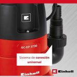 Bomba de Agua sumergible para aguas sucias 370W 9000L/H GC-DP 3730 Einhell 4170471 - Imagen 3