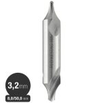 Broca Centro - 3,15 a 8 mm - Largo 50 mm - HSS - DIN 333 - Maykestag