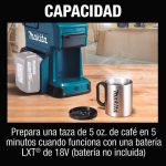 Cafetera Inalámbrica 18V (No incluye batería ni cargador) Makita DCM501Z