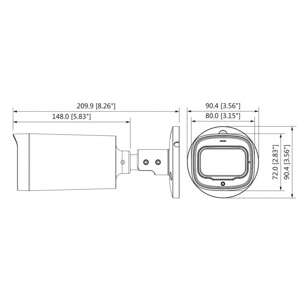 Cámara de Seguridad Bullet HDCVI 60m 2MP HFW1200R-Z-IRE6-S4 Dahua 1201172213 - Imagen 1