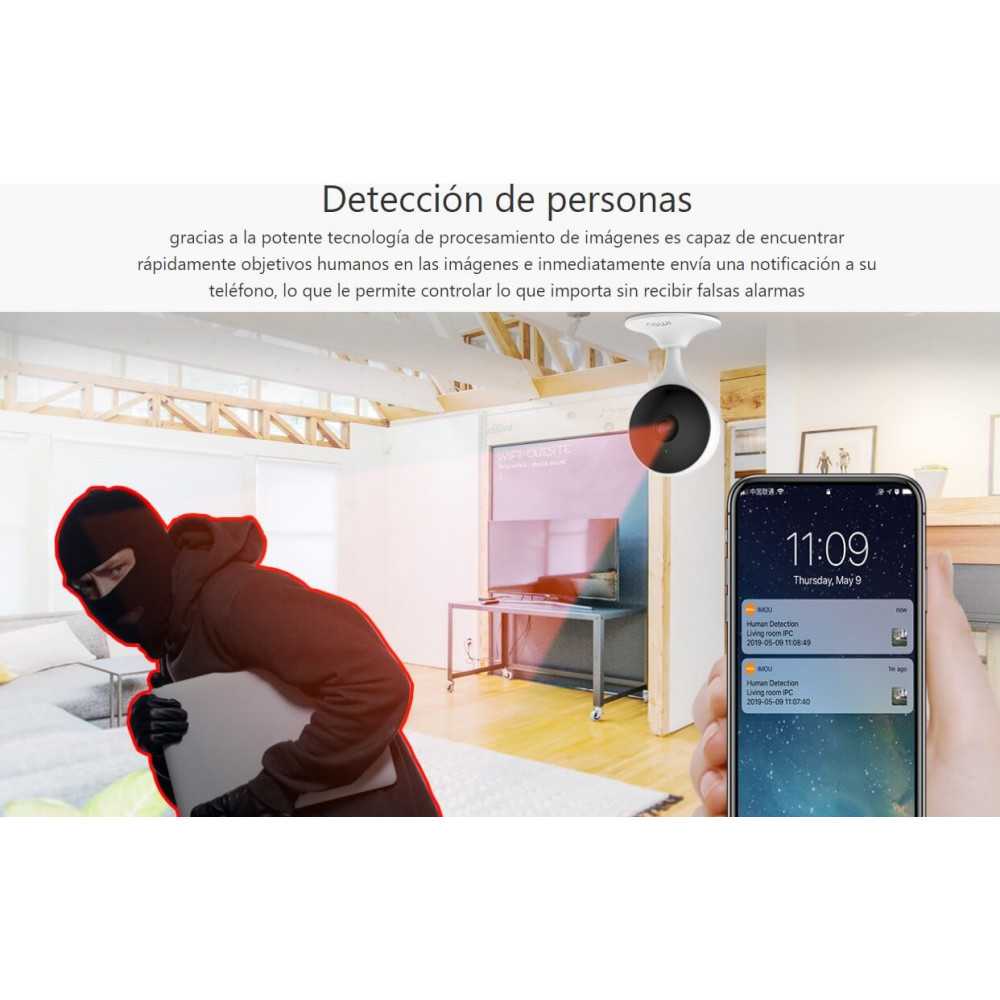 Cámara de Seguridad Cubo IP 10m 2MP 2.8mm WiFi C22EN Imou 1201172421 - Imagen 4