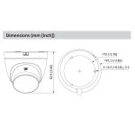 Cámara de Seguridad Domo HDCVI IR 20M 2MP Eyeball Full-Color C/Micrófono Dahua DH-HAC-HDW1239TLQ-A-LED-0280B-S2