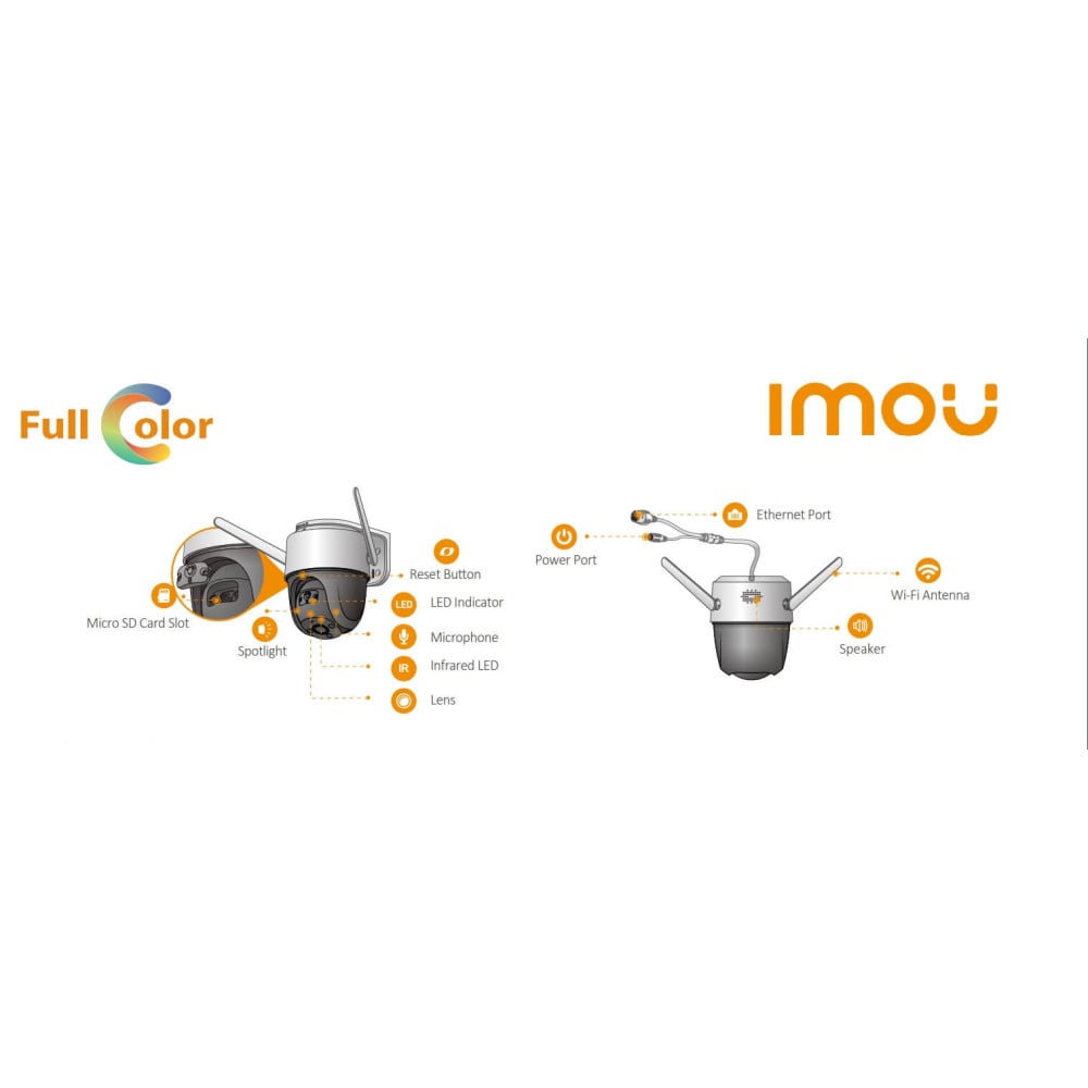 Cámara de Seguridad Imou Cruiser IP 2MP 1080P/H.265 Wi-Fi 3.6mm Full-Color Imou IPC-S22F-IMOU - Imagen 1