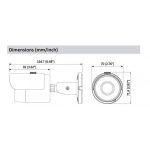 Cámara de Seguridad MINI-BULLET IP IR 30M 2MP Dahua DH-IPC-HFW1230S-0280B-S5