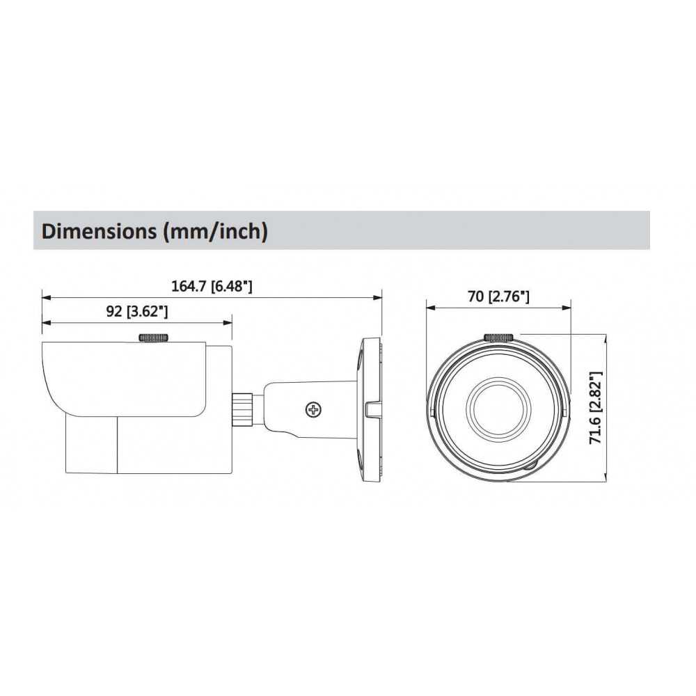 Cámara de Seguridad MINI-BULLET IP IR 30M 2MP Dahua DH-IPC-HFW1230S-0280B-S5 - Imagen 1