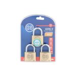 Candado B50 3pzs 50mm Llaves Iguales Gancho Corto Odis CAN0000676 - Imagen 3