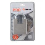 Candado Fierro Niquelado Pro con hombros 60mm (Blister) Oister CAN0000980