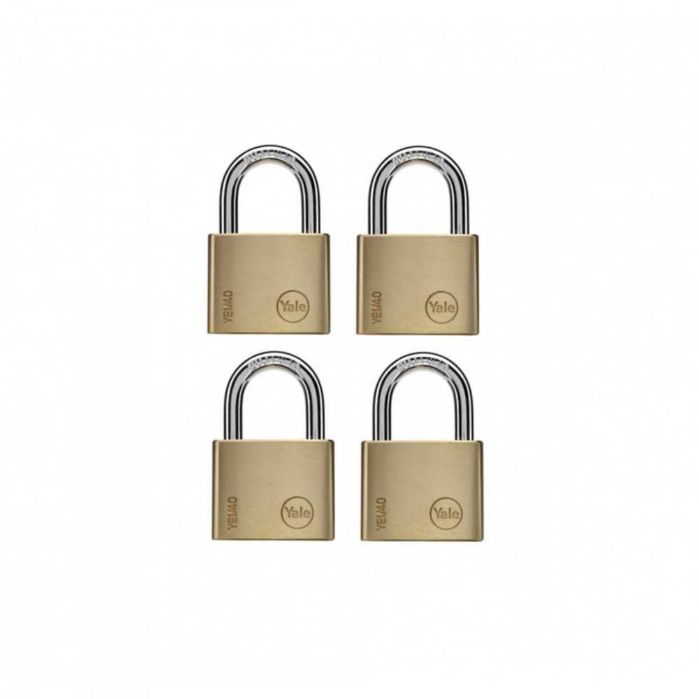 Candado YE1 40mm Igualados x 4 Endurecido Bronce Yale 131461 - Imagen 1