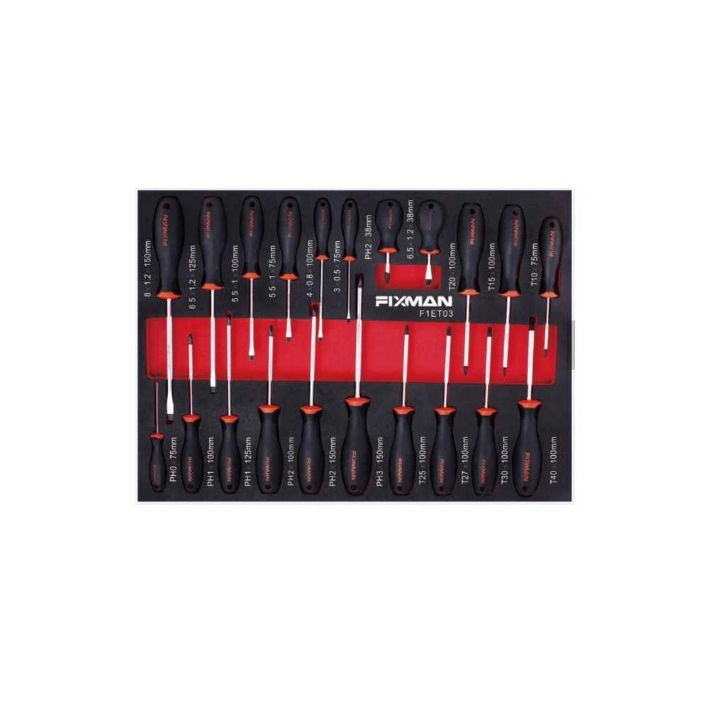 Carro Porta herramientas 7 cajones con 200 piezas Fixman F1RP7+HT200 - Imagen 5