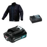 Chaqueta Térmica 12V+ Batería 2.0 AH 12V + Cargador Rápido Makita CJ102DZ + 197397-7 + 197363-4 - Imagen 2