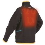 Chaqueta Térmica Negra 18V + BATERÍA 18V 3AH + CARGADOR Makita DCJ205Z + 199994-5 - Imagen 3
