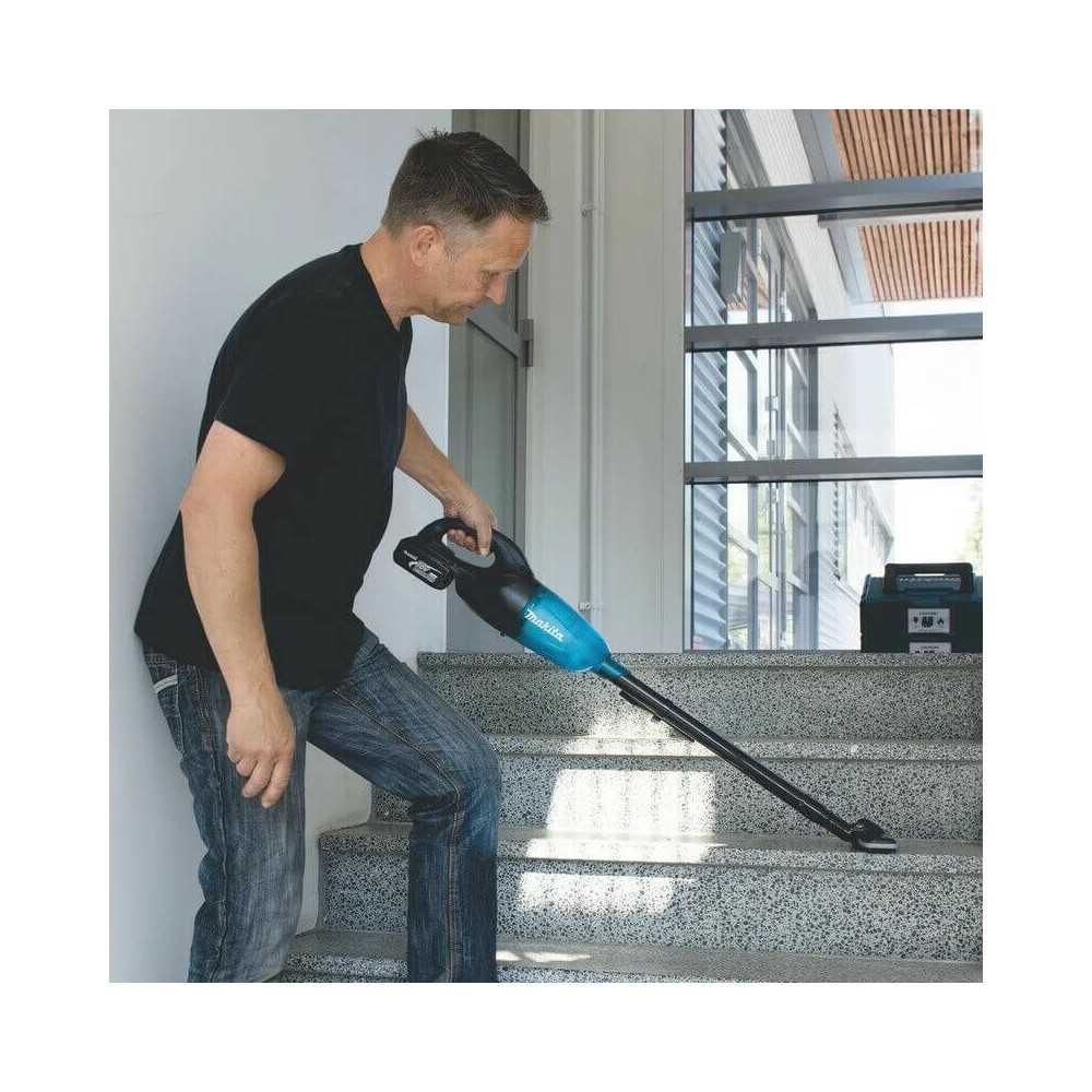 Combo 18V Aspiradora Inalámbrica +Taladro Percutor Inalámbrico Makita DCL180ZB-1 - Imagen 9