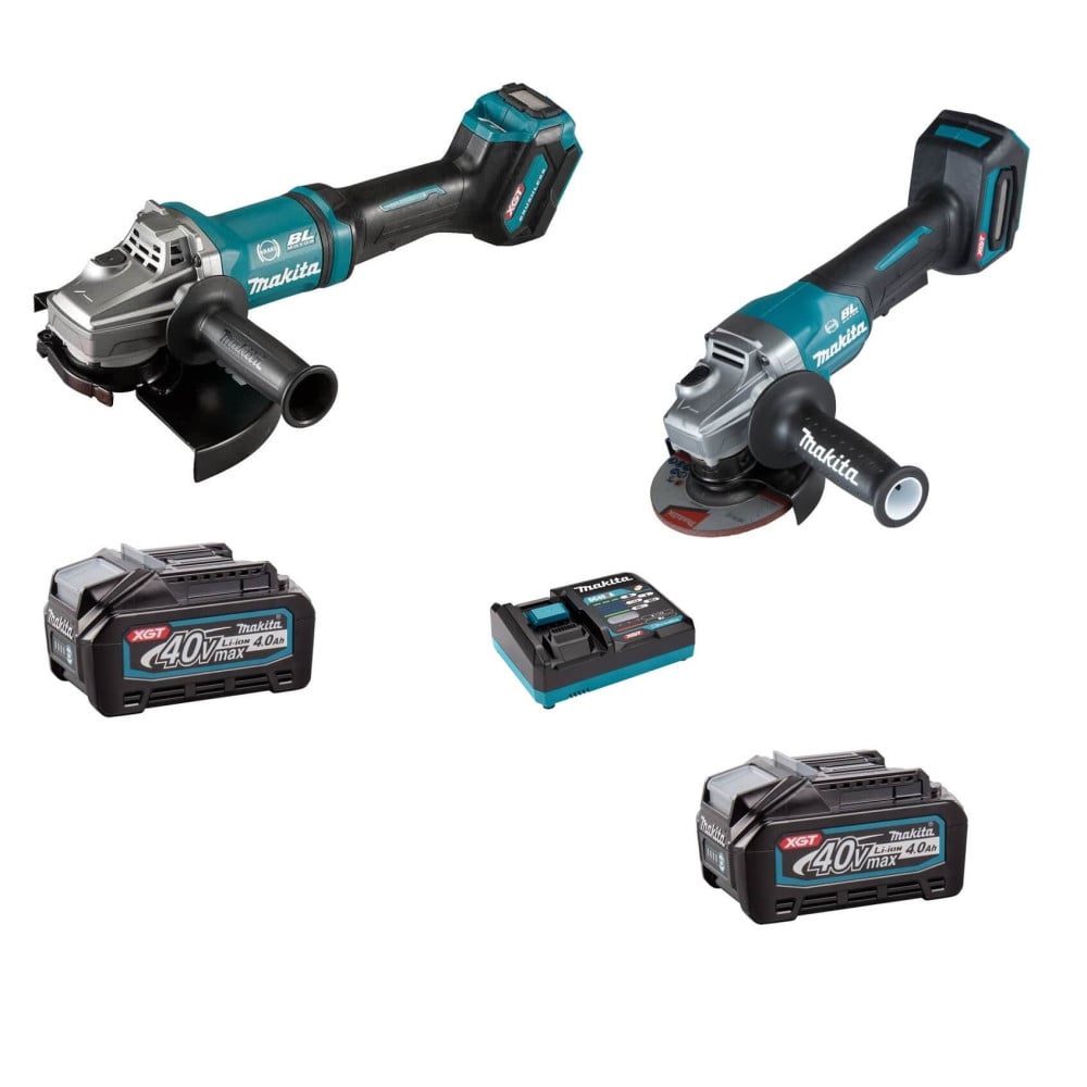 Combo 40V Esmeril angular de 9" y 4-1/2"+ baterías + cargador Makita GA038GM201-1 - Imagen 1