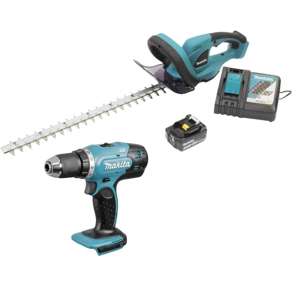 Combo Cortasetos + Taladro Atornillador Inalámbricos +batería +cargador Makita DUH523RF-1 - Imagen 2