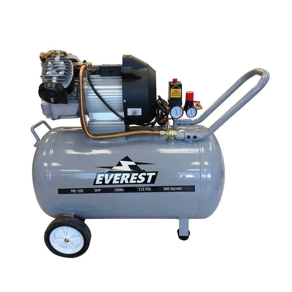 Compresor 100 litros 3hp 220V ME-100 Everest MI-EVE-050595 - Imagen 1