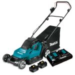 Cortadora de Pasto Inalámbrica 18V + 2 Baterías 5.0Ah+ Cargador Doble Makita DLM432CT2