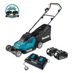 Cortadora de Pasto Inalámbrica 430mm (17") + 4 Baterías 18V 5.0Ah + Cargador Rápido Doble Makita DLM432PT2-1 - Imagen 2