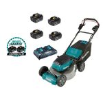 Cortadora de Pasto Inalámbrica 460 mm (18") + 6 Baterías 18V 5.0Ah + Cargador Rápido Doble Makita DLM462PT4-1 - Imagen 2