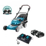 Cortadora de Pasto Inalámbrica 460mm (18") + 4 Baterías 18V 5.0Ah + Cargador Rápido Doble Makita DLM460PT2-1 - Imagen 2
