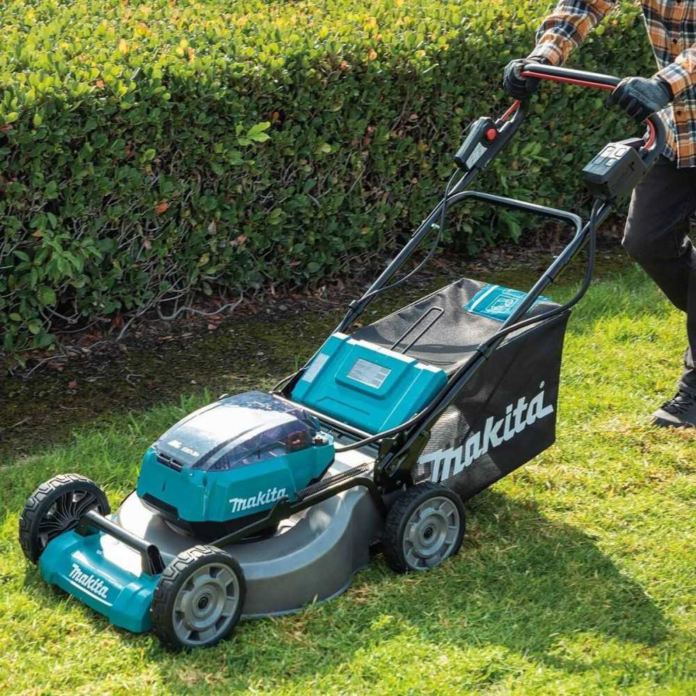 Cortadora de Pasto Inalámbrica 534mm (21") + 4 Baterías 18V 5.0Ah + Cargador Rápido Doble Makita DLM530PT4 - Imagen 3