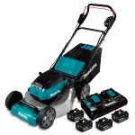 Cortadora de Pasto Inalámbrica 534mm (21") + 4 Baterías 18V 5.0Ah + Cargador Rápido Doble Makita DLM530PT4 - Imagen 2