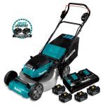 Cortadora de Pasto Inalámbrica 534mm (21") + 6 Baterías 18V 5.0Ah + Cargador Rápido Doble Makita DLM530PT4-1 - Imagen 2