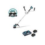 Desbrozadora Inalámbrica 18V x 2 mango en U + Cargador Rápido Doble + 4 Baterías 18V 5AH Makita DUR368APT2-1 - Imagen 2