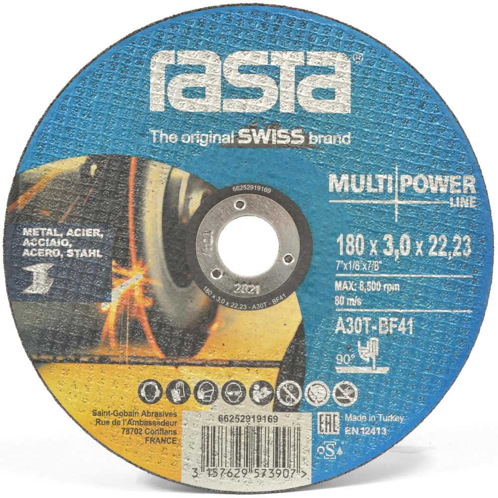 Disco de Corte Metal Rasta MP 7" (180x3,0x22mm) - Imagen 1