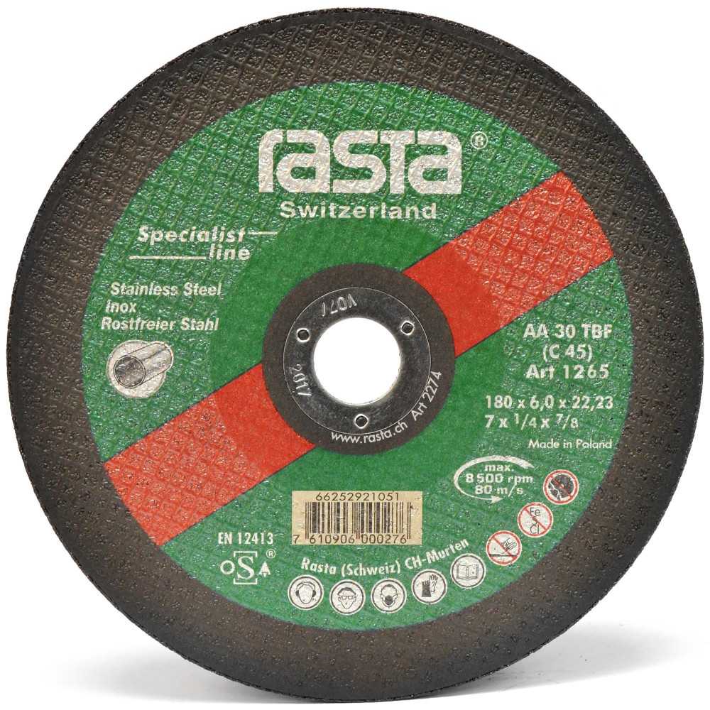 Disco de Desbaste Inox Rasta 7" (180x6,0x22mm) - Imagen 1
