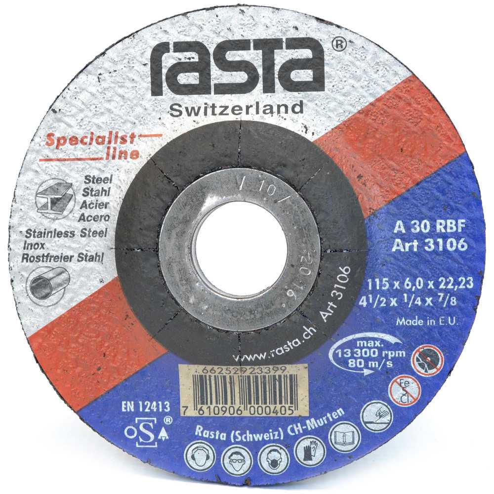 Disco de Desbaste Metal Rasta 4 1/2" (115x6,0x22mm) - Imagen 1