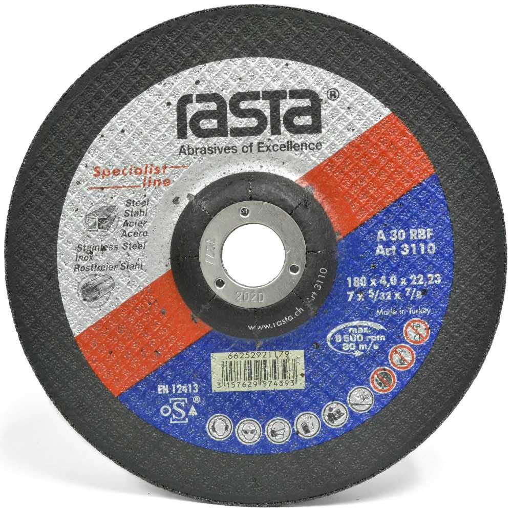 Disco de Desbaste Metal Rasta 7" (180x4x22mm) - Imagen 1