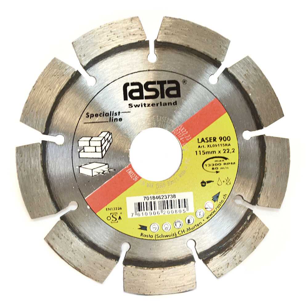 Disco Diamantado - Hormigón Armado - 4,5'' - Láser 900 - Rasta - (115x2,2x22) - Imagen 1