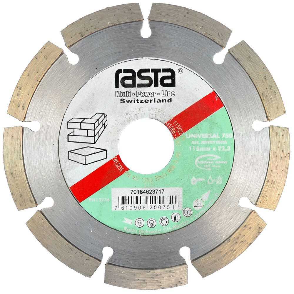 Disco Diamantado - Hormigón Fresco - 7'' - Universal 750 - Rasta - (180x2,2x22mm) - Imagen 1