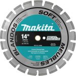 Disco Diamantado Segmentado 14" Materiales Blandos Asfalto-Hormigón Nuevo-Arenisca Makita A-94655 - Imagen 2