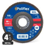 Disco Flap Laminado - Metal - 4,5'' - Grano 60 - Poliflex