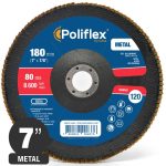 Disco Flap Laminado - Metal - 7'' - Grano 120 - Poliflex