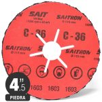 Disco Flap Laminado - Piedra - 4,5'' - Grano 36 - Sait