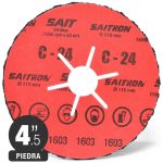 Disco Flap Laminado Piedra Carburo de Silicio Nº24 4.5" Saitron