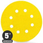 Disco Lija con Adhesivo 8 Perf. 5" Grano 150 - Siarexx Cutt