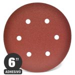 Disco lija Madera Sist. Adhesivo 6 perf. 6" Grano 120-Siawood