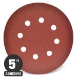 Disco lija Madera Sist. Adhesivo 8 perf. 5" Grano 12-Siawood