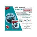 Disco Sierra 6-1/2" 165x20MM 56D Para Madera/MDF/Laminete EFFICUT Makita B-57370